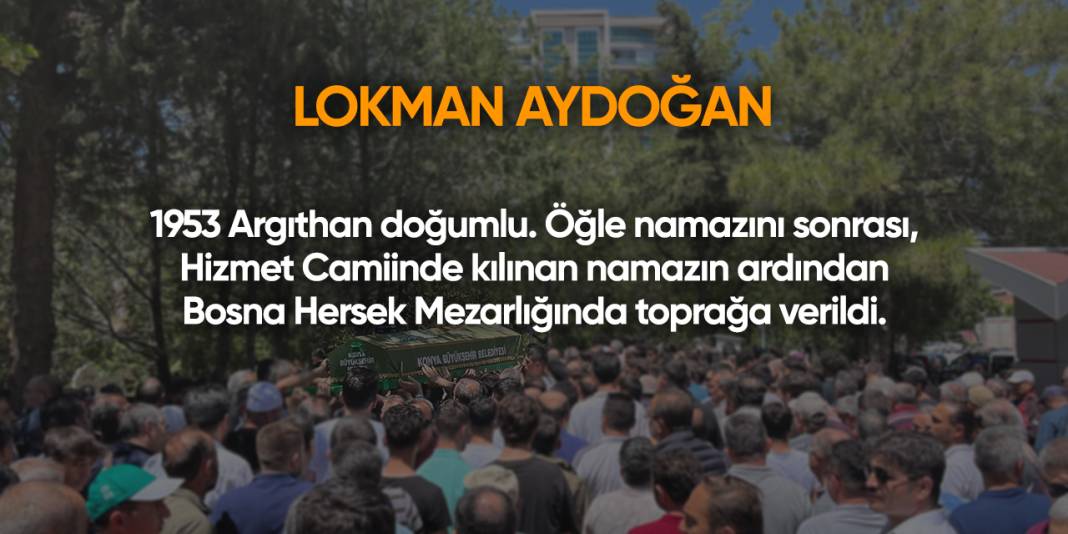 Konya'da bugün vefat edenler | 25 Ekim 2025 9